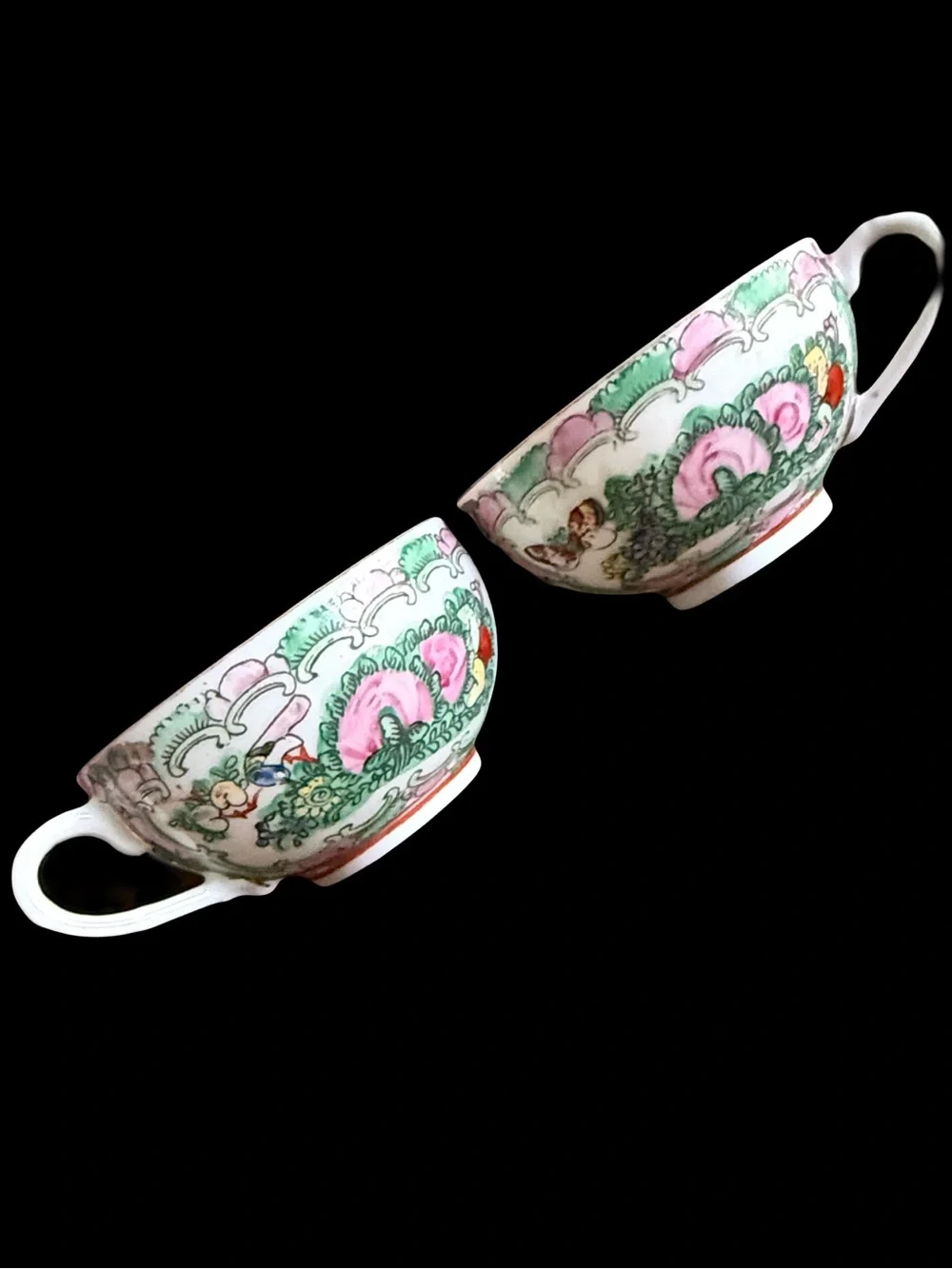 Vintage Pair (set of 2) of ACF (Artistic China Factory) Porcelain Cups
